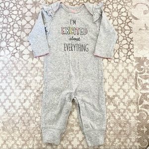 Carter’s baby girl 6mo long sleeve romper like new